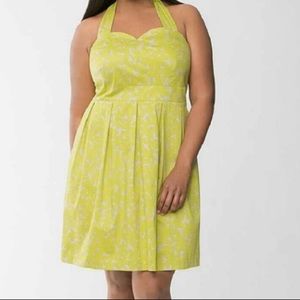 Lane Bryant Lime Green Halter Dress